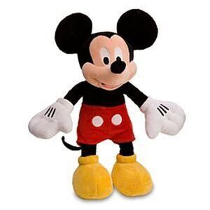 Disney Mickey Mouse Plush Doll 9” Red Shorts Yellow Shoes Classic Toy